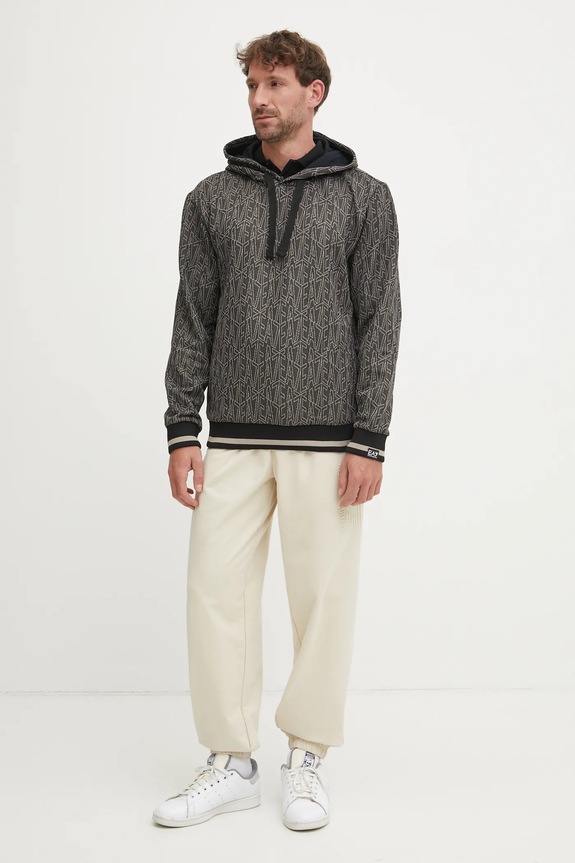 EA7 Emporio Armani polo tričko pánske bavlnené s elastanom PJVQZ.8NPF14 čierna SS26