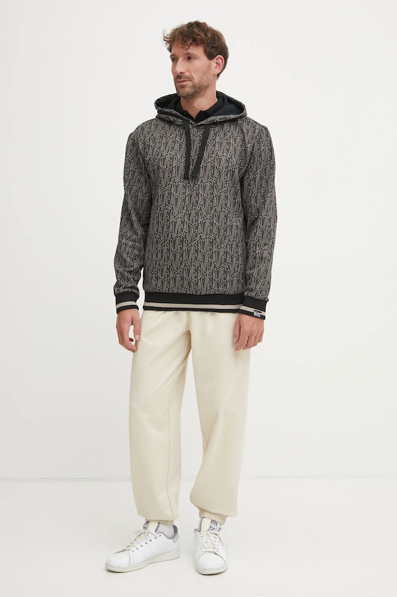EA7 Emporio Armani polo tričko pánske bavlnené s elastanom PJVQZ.8NPF14 čierna SS26