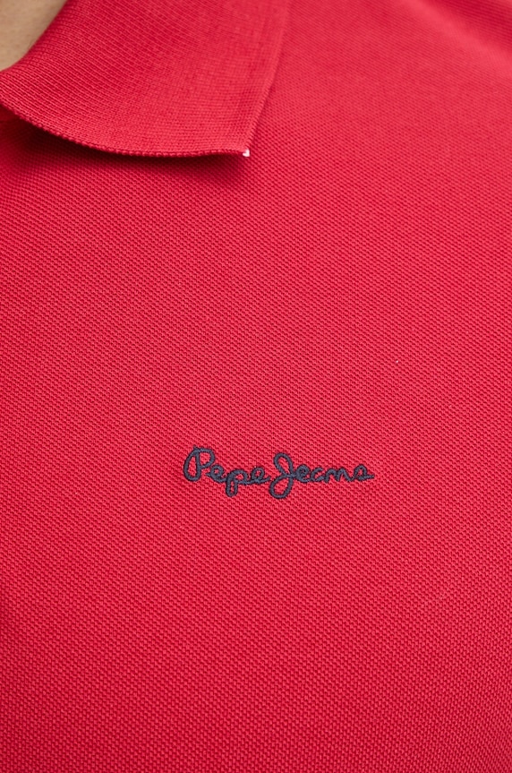 Pamučna polo majica Pepe Jeans ESSENTIAL POLO CONTRAST LOGO PM542298 crvena