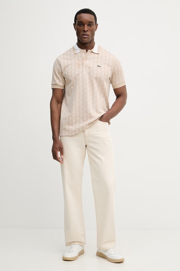 Lacoste polo za muškarce DH1417 bež SS26