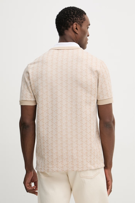 Odjeća Lacoste polo za muškarce DH1417 bež