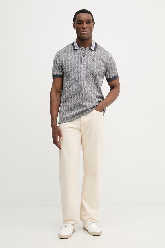 Lacoste πόλο ανδρικό DH1417 γκρί SS26