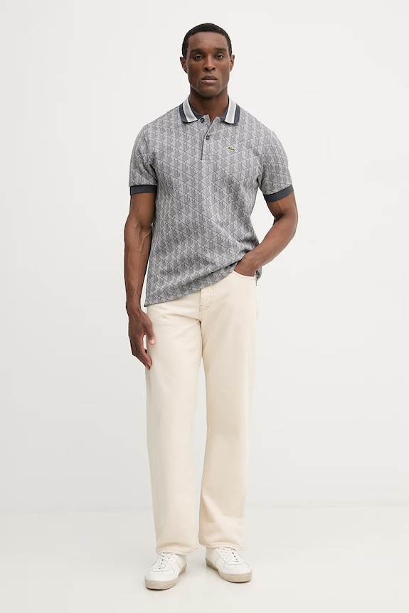 Lacoste πόλο ανδρικό DH1417 γκρί SS26