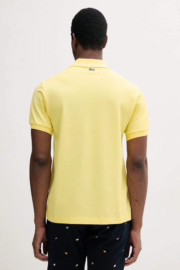 Odzież Lacoste polo bawełniane PH0285 żółty