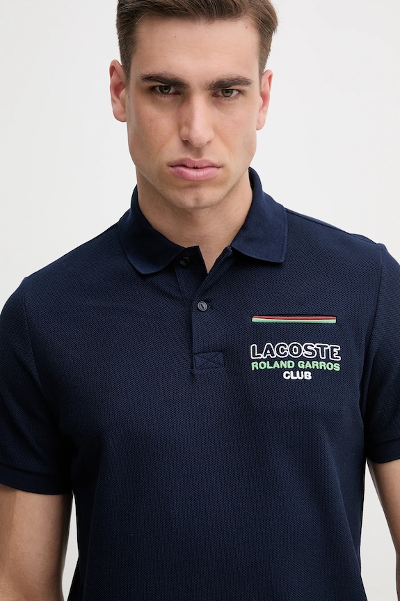Bavlnené polo tričko Lacoste tmavomodrá PH8742