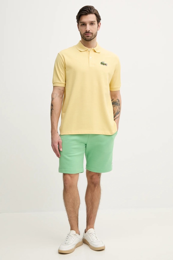 Lacoste polo bawełniane PH2751 żółty SS25