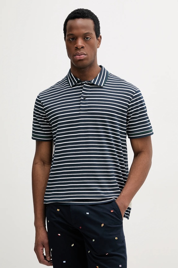 Pamučna polo majica Liu Jo regular mornarsko plava QA5155.J4932