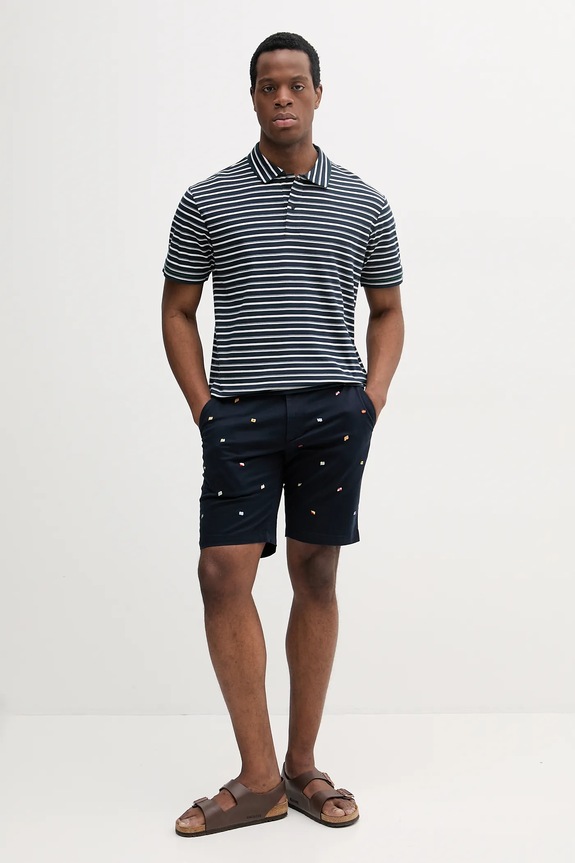 Pamučna polo majica Liu Jo QA5155.J4932 mornarsko plava SS25