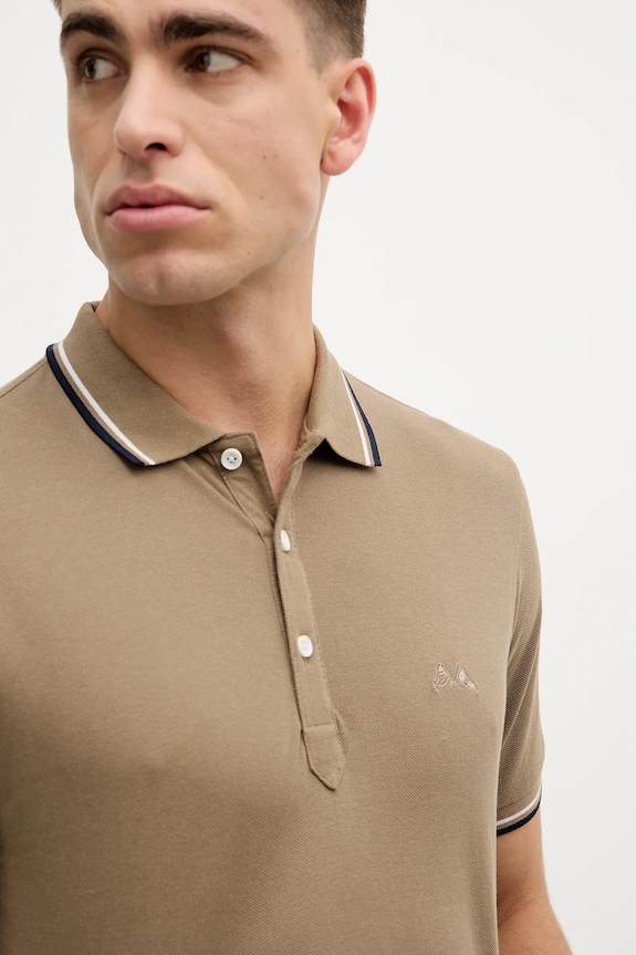 Lindbergh polo de bumbac verde 30.404010.DK.STONE