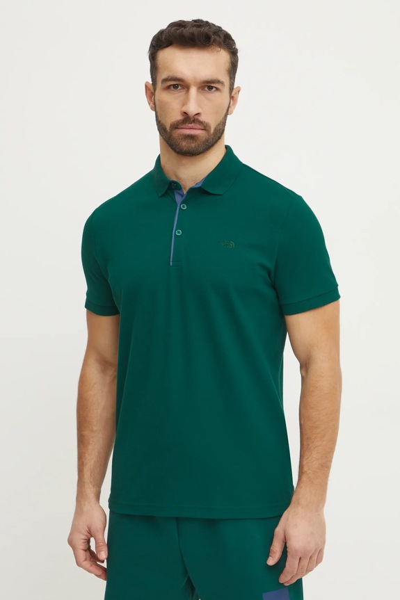 Bavlnené polo tričko The North Face Premium Slim slim zelená NF0A8C1N6GI1