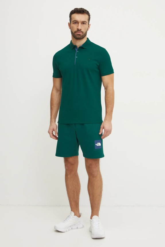 Bavlnené polo tričko The North Face Premium Slim NF0A8C1N6GI1 zelená SS25
