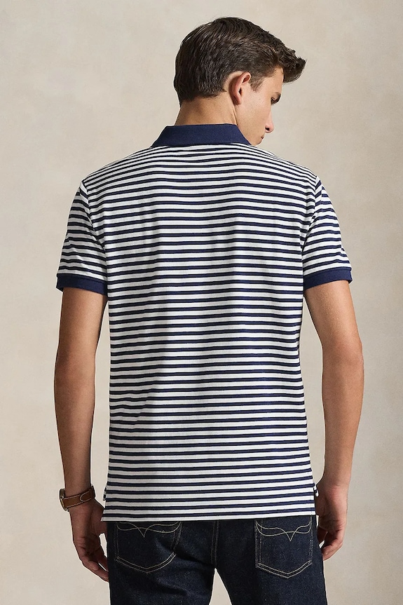 Бавовняне поло Polo Ralph Lauren 710956682 темно-синій SS26