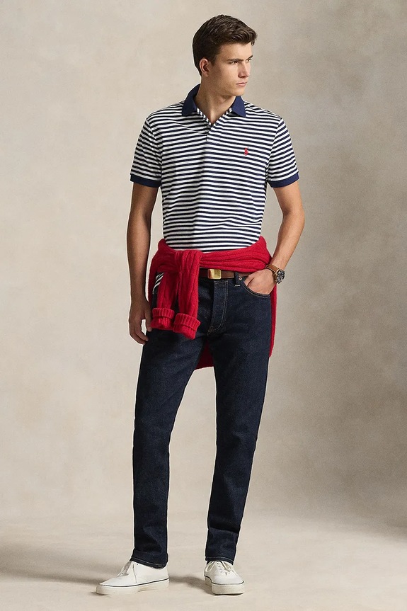 Одяг Бавовняне поло Polo Ralph Lauren 710956682 темно-синій