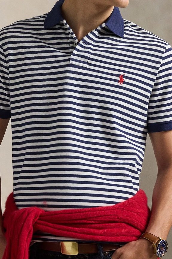 Бавовняне поло Polo Ralph Lauren темно-синій 710956682