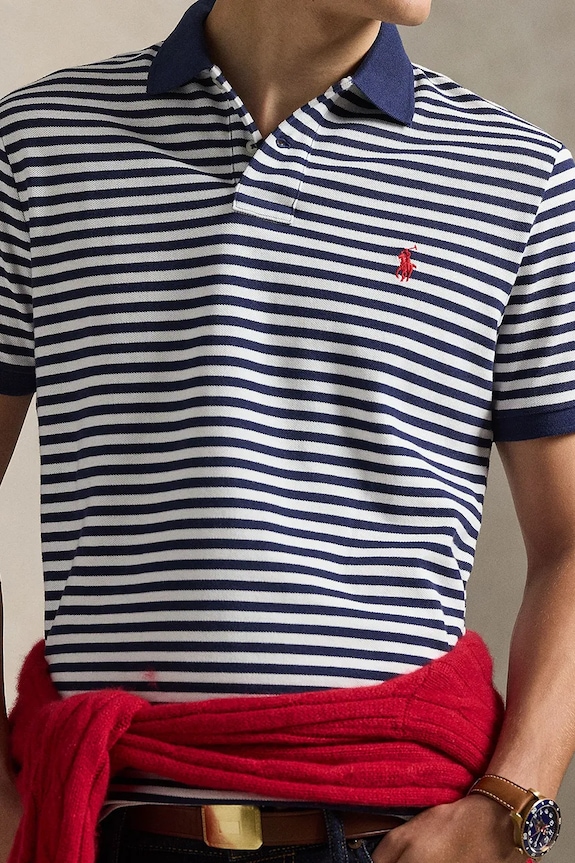 Бавовняне поло Polo Ralph Lauren темно-синій 710956682