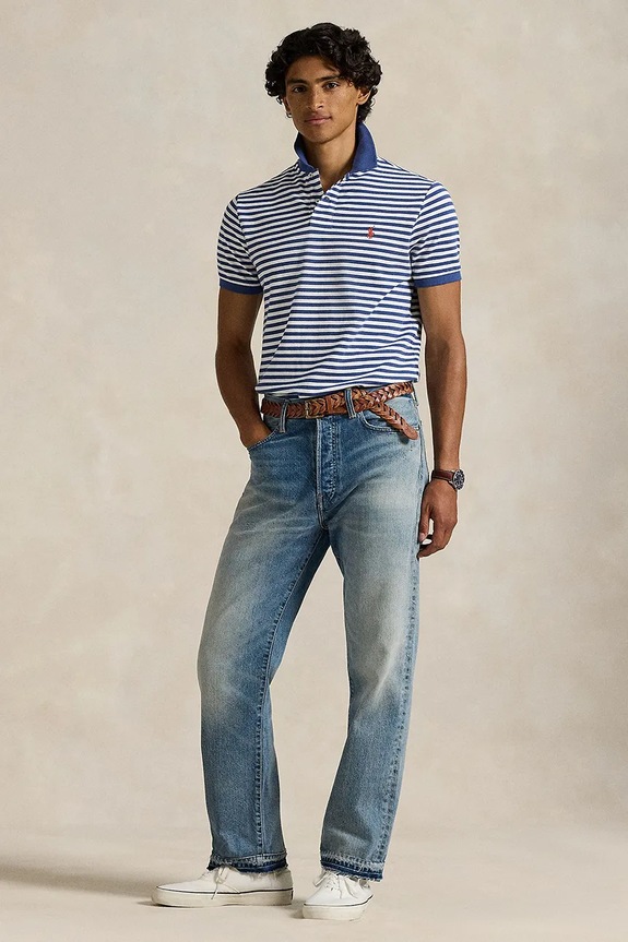 Ruházat Polo Ralph Lauren pamut póló 710956682 sötétkék