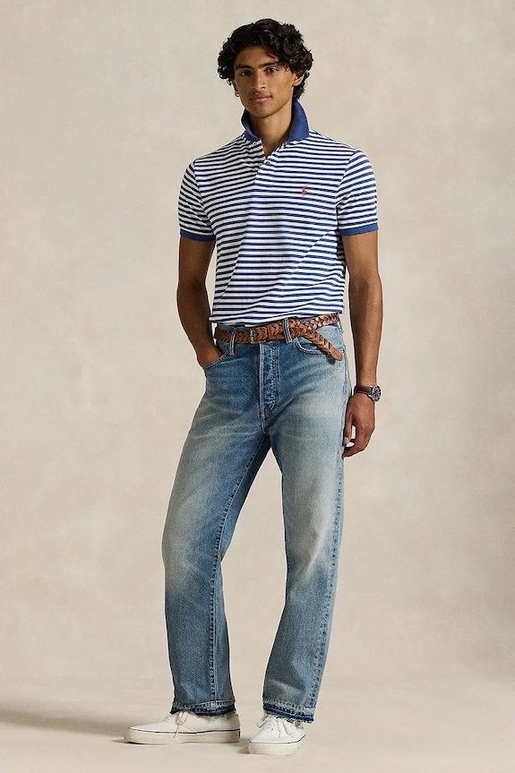 Ruházat Polo Ralph Lauren pamut póló 710956682 sötétkék