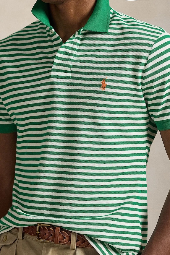 Бавовняне поло Polo Ralph Lauren зелений 710956682