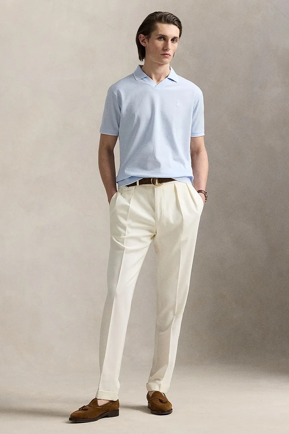 Ρούχα Βαμβακερό μπλουζάκι πόλο Polo Ralph Lauren 710964535 μπλε