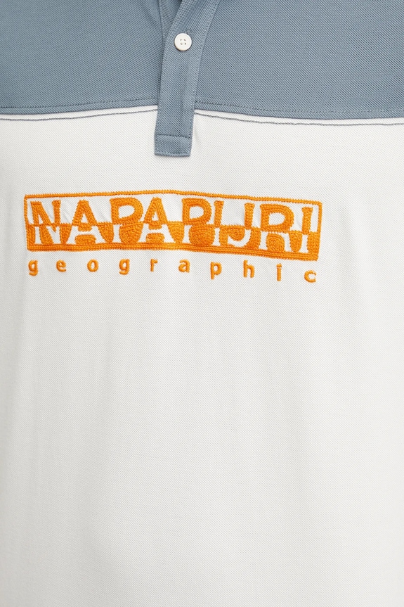 Bavlněné polo tričko Napapijri E-Saturnia NP0A4IDDN1A1 béžová