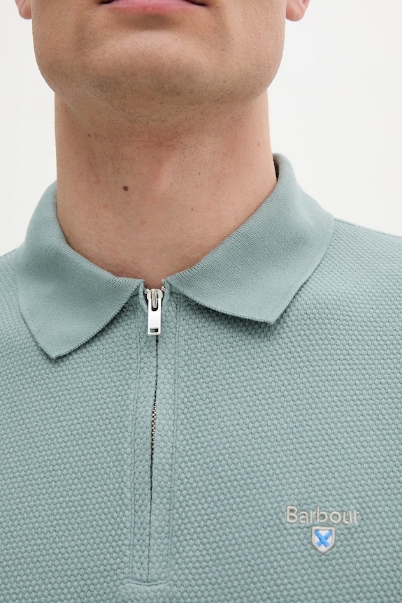 Βαμβακερό μπλουζάκι πόλο Barbour Hingham Polo Shirt MML1458 πράσινο