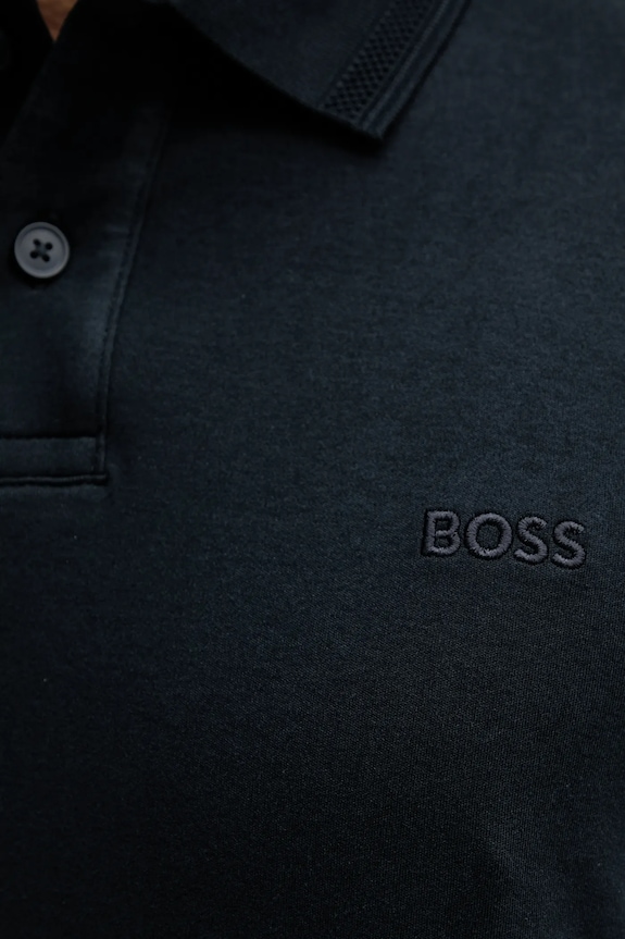 BOSS Orange polo de bumbac Pe_Interlock bleumarin 50520109