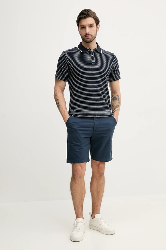 Pamučna polo majica Guess M5GP06.KCSH1 mornarsko plava SS25