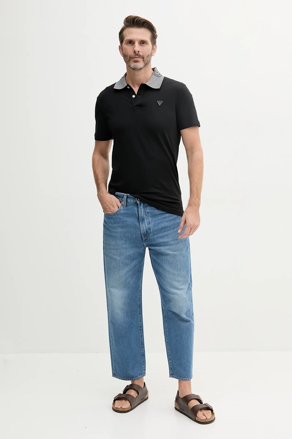 Guess polo NOLAN M5GP66.J1314 czarny SS25
