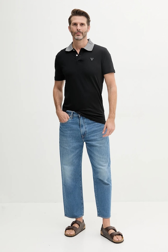 Guess polo NOLAN M5GP66.J1314 czarny SS25