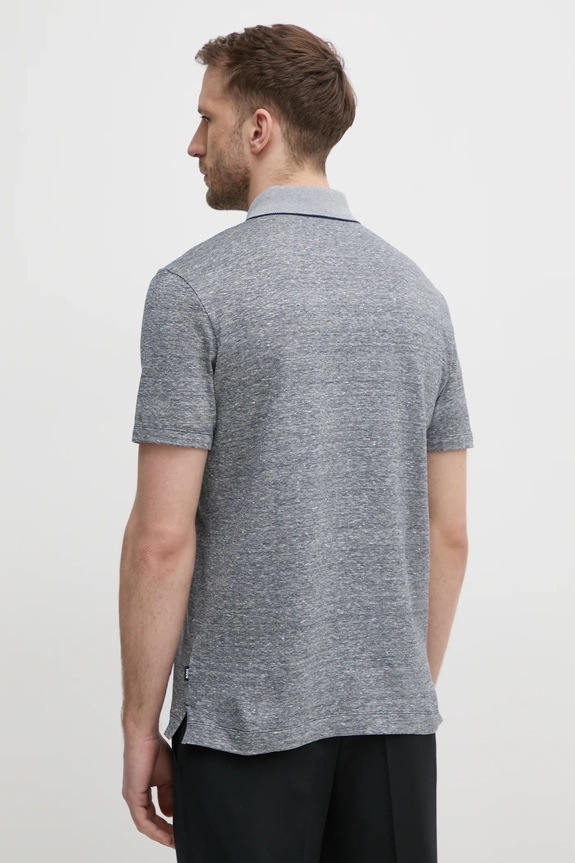 Odzież BOSS polo lniane 50537501 szary