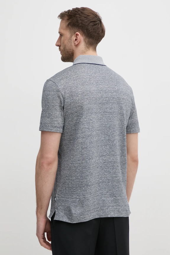 Odzież BOSS polo lniane 50537501 szary