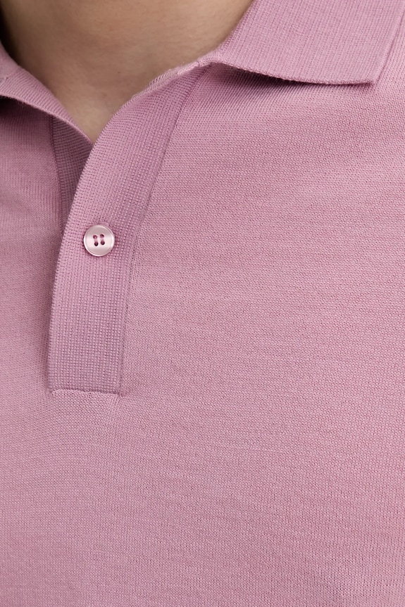 Vlněné polo tričko Samsoe Samsoe SAROWAN M10000059 růžová