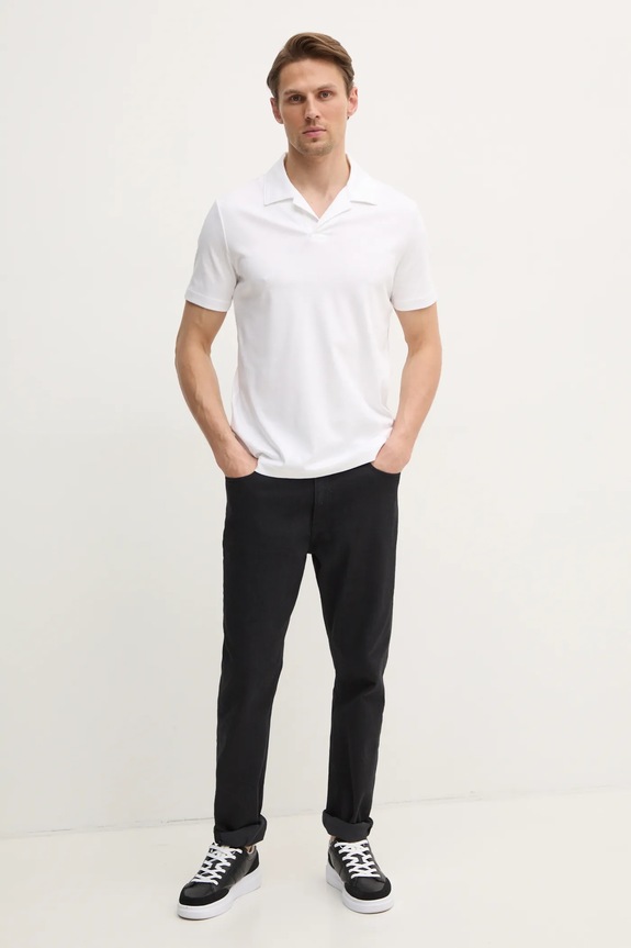 Calvin Klein polo bawełniane K10K114133 biały SS25