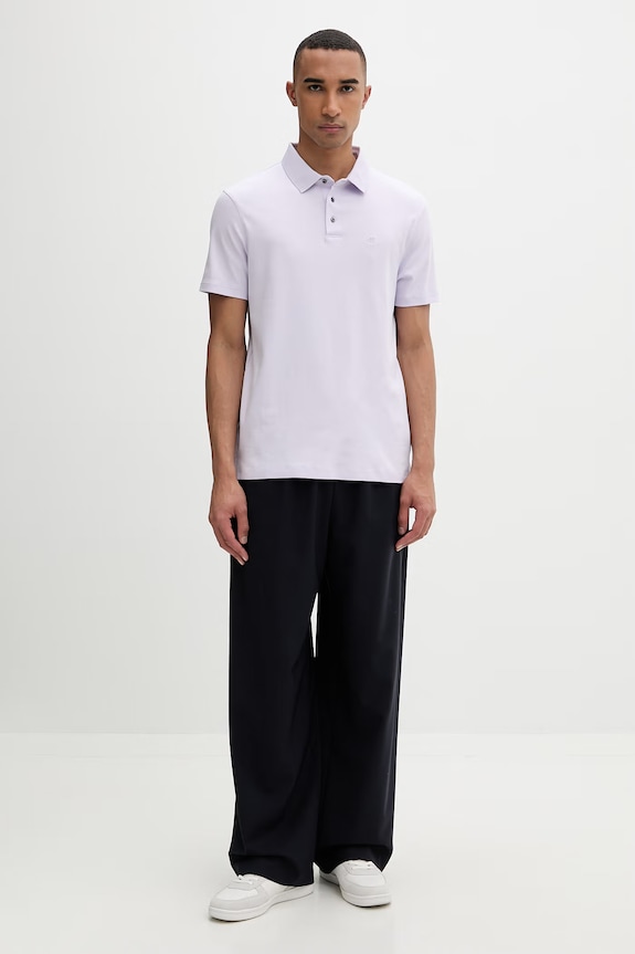 Calvin Klein polo bărbătesc din bumbac LV04LB276G violet SS26