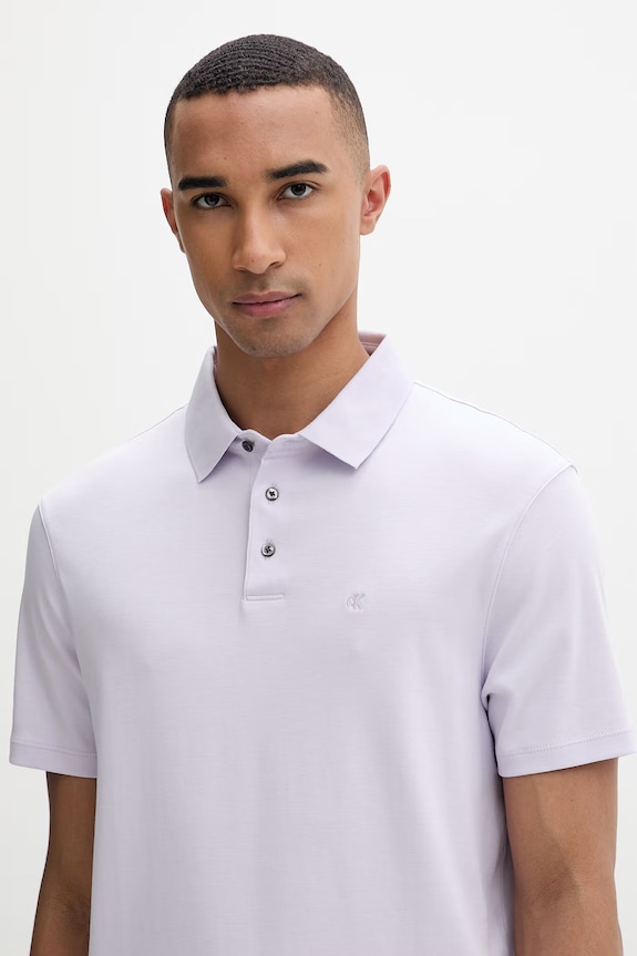 Calvin Klein polo bărbătesc din bumbac violet LV04LB276G
