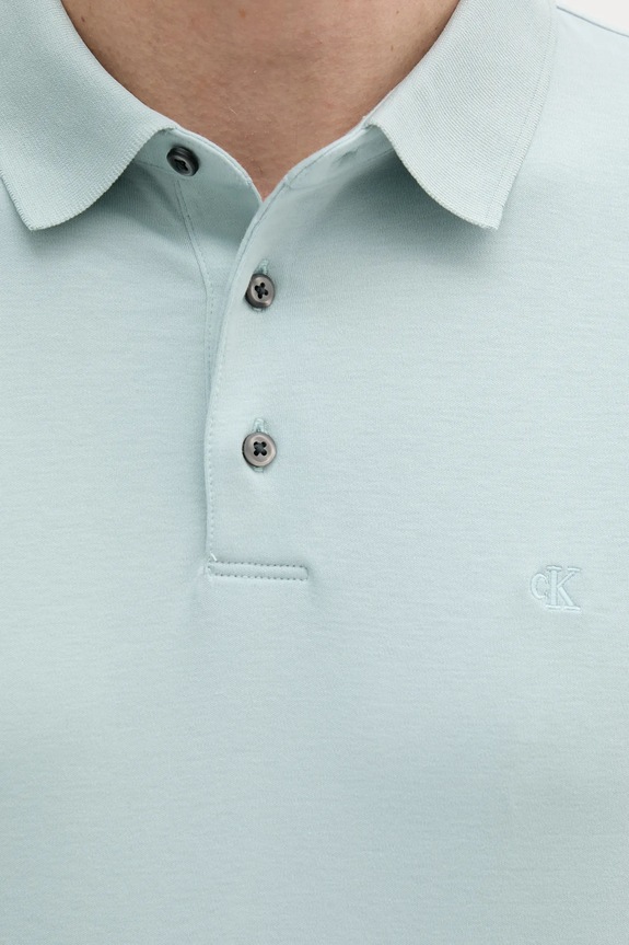 Calvin Klein polo męskie bawełniane turkusowy LV04LB276G