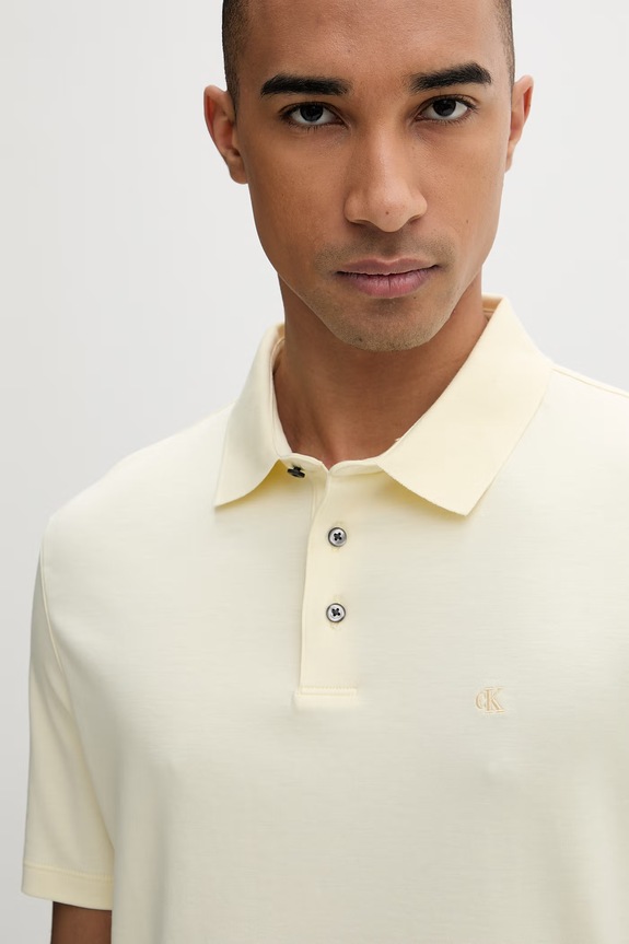 Calvin Klein polo bărbătesc din bumbac galben LV04LB276G