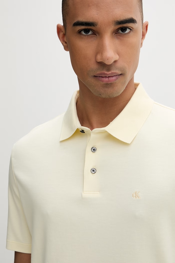 Calvin Klein polo bărbătesc din bumbac galben LV04LB276G