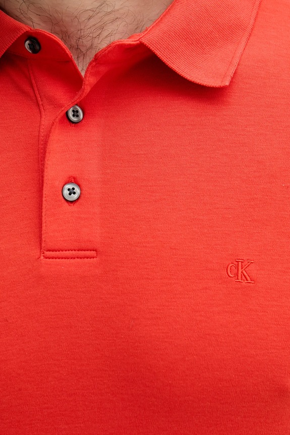 Calvin Klein polo tričko pánske bavlnené červená LV04LB276G