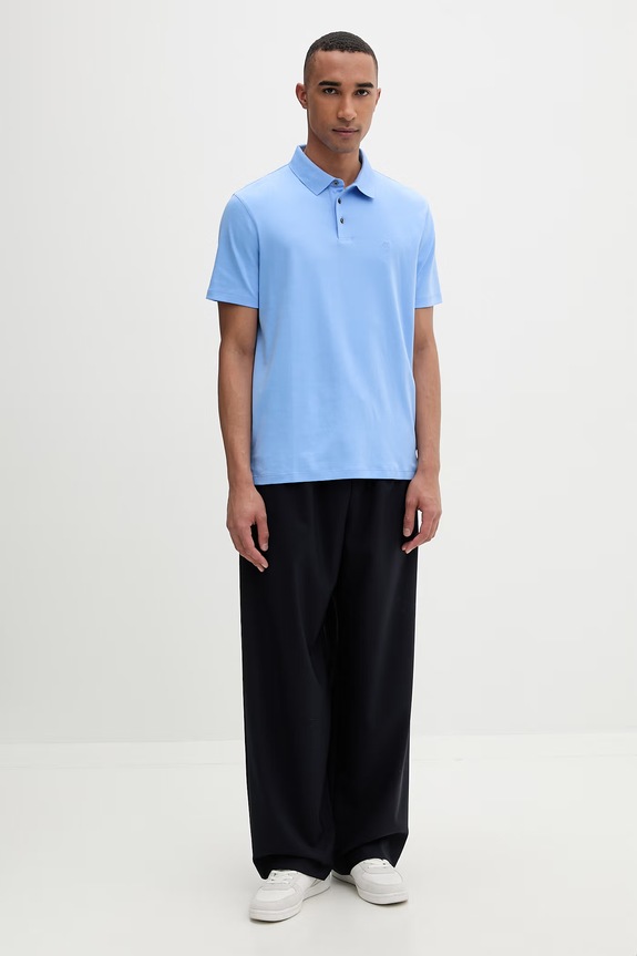Calvin Klein polo bărbați din bumbac LV04LB276G albastru SS26