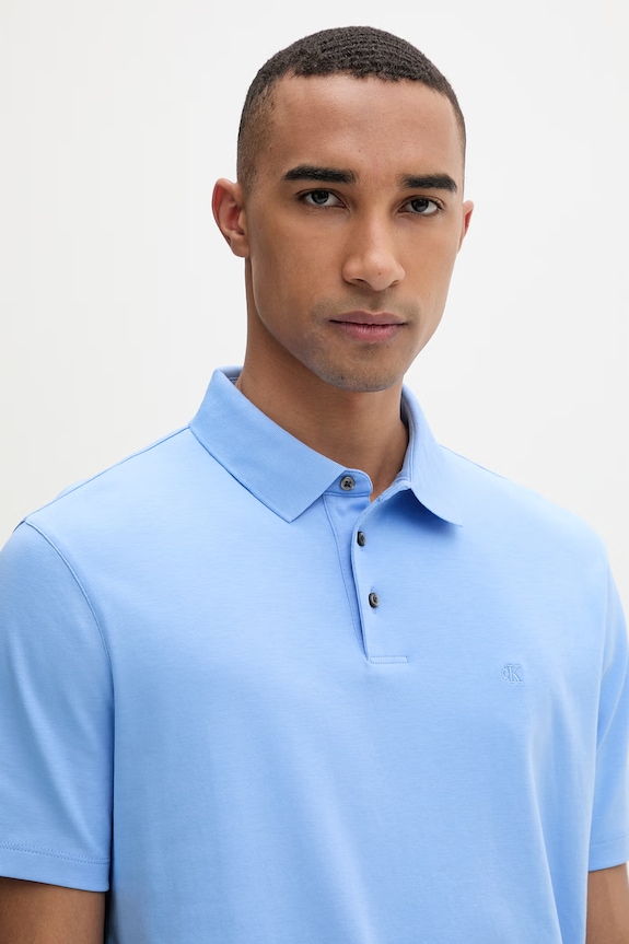 Calvin Klein polo bărbați din bumbac albastru LV04LB276G