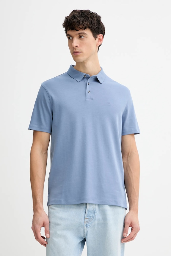 Calvin Klein polo tričko pánske bavlnené fialová LV04LB276G