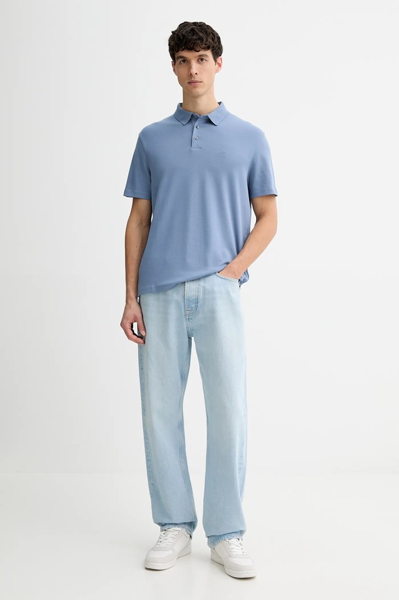 Calvin Klein polo tričko pánske bavlnené LV04LB276G fialová SS26