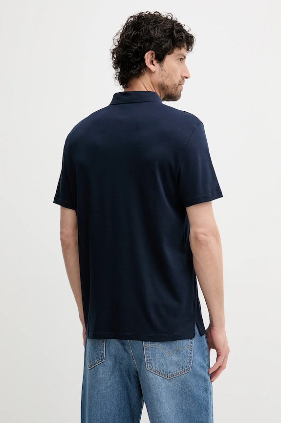 Calvin Klein polo męskie bawełniane LV04LB276G granatowy SS26
