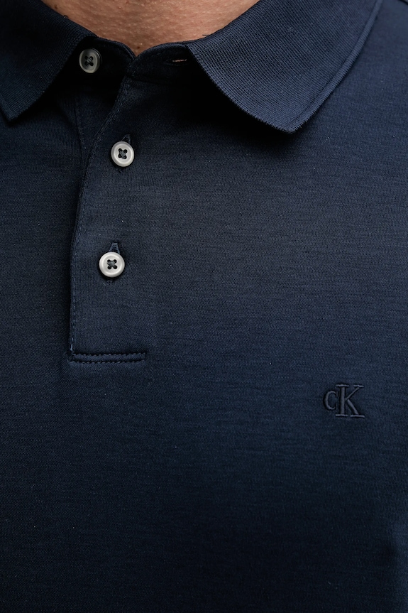 Calvin Klein polo męskie bawełniane granatowy LV04LB276G