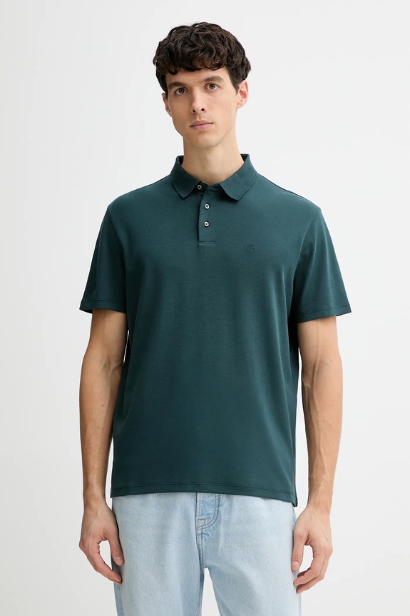 Calvin Klein polo tričko pánske bavlnené zelená LV04LB276G