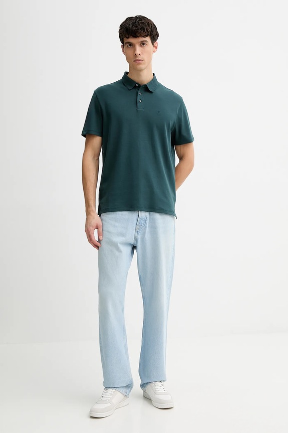 Calvin Klein polo tričko pánske bavlnené LV04LB276G zelená SS26