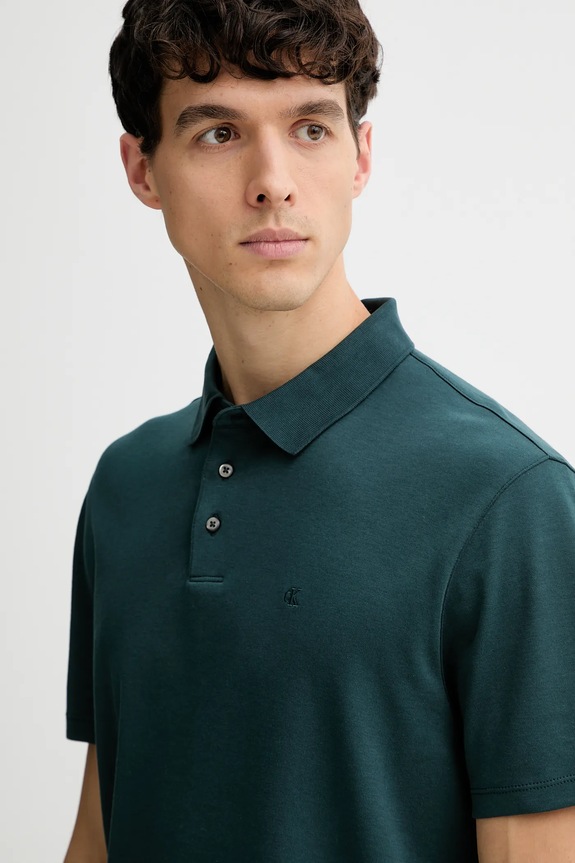 Calvin Klein polo tričko pánske bavlnené zelená LV04LB276G