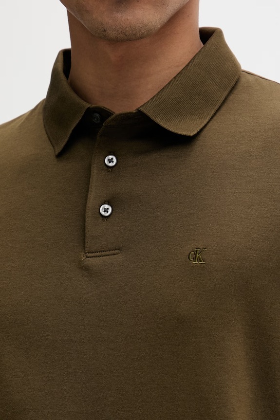 Calvin Klein polo bărbați din bumbac LV04LB276G verde