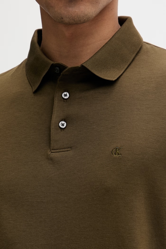 Calvin Klein polo bărbați din bumbac LV04LB276G verde
